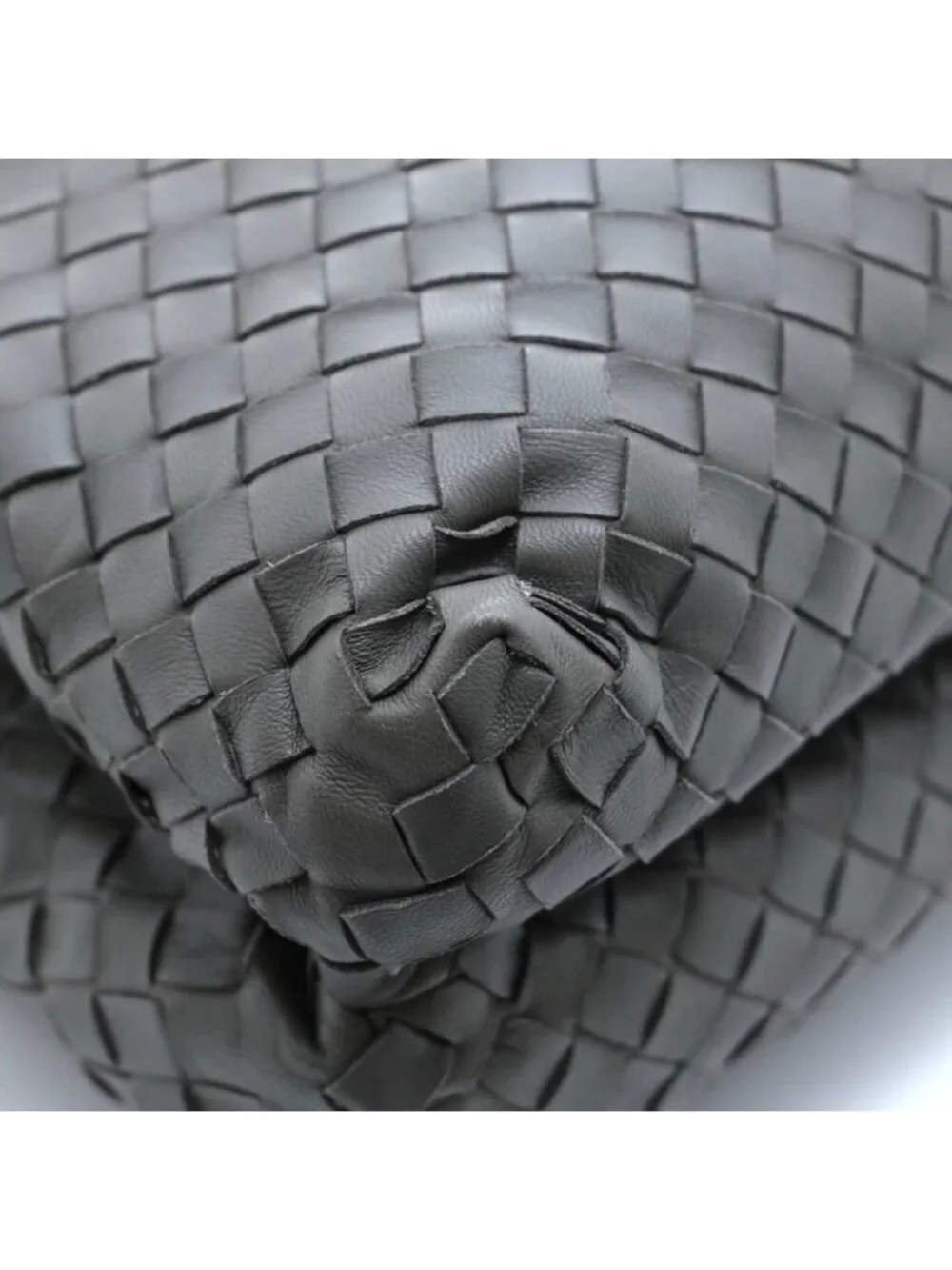 Bottega Veneta Intrecciato Handbag Khaki Leather